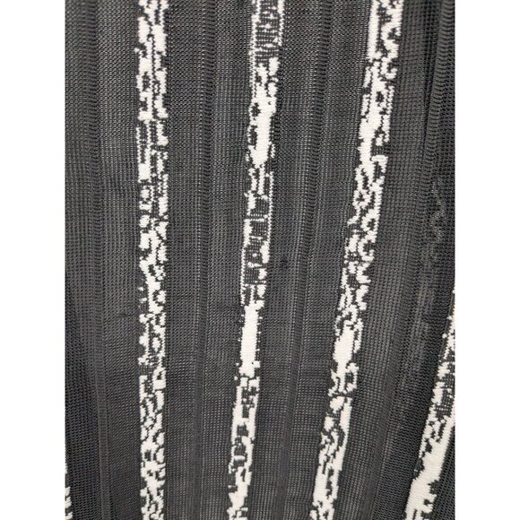 Vintage Chicos Sheer Kimono Women Size S Striped Open Front Mesh Coastal Capsule - Picture 8 of 10